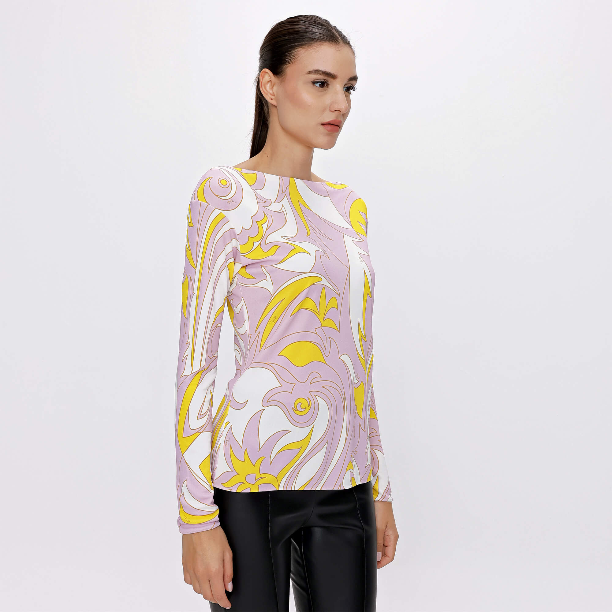 emilio Pucci - Pink&Yellow Silk Blend Blousses